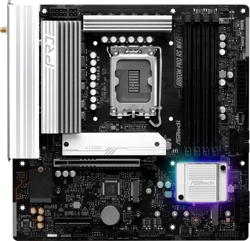 Asrock b860m pro rs wifi intel b860 - ASRock B860M Pro RS WiFi Moederbord