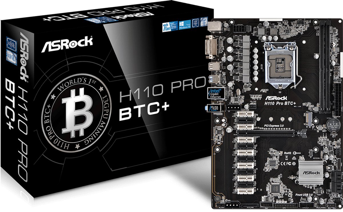 Asrock H110 Pro Btc+ (Nieuw) moederbord - afbeelding 8