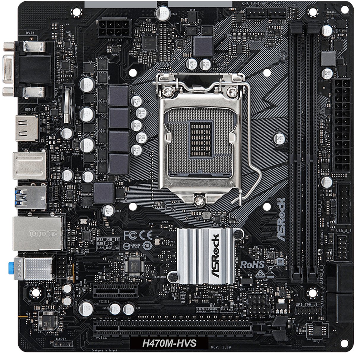 Asrock H470M-Hvs Intel H470 Lga 1200 Micro Atx moederbord - afbeelding 4