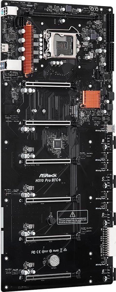 Asrock H510 Pro Btc+ Intel H510 Lga 1200 moederbord - afbeelding 5