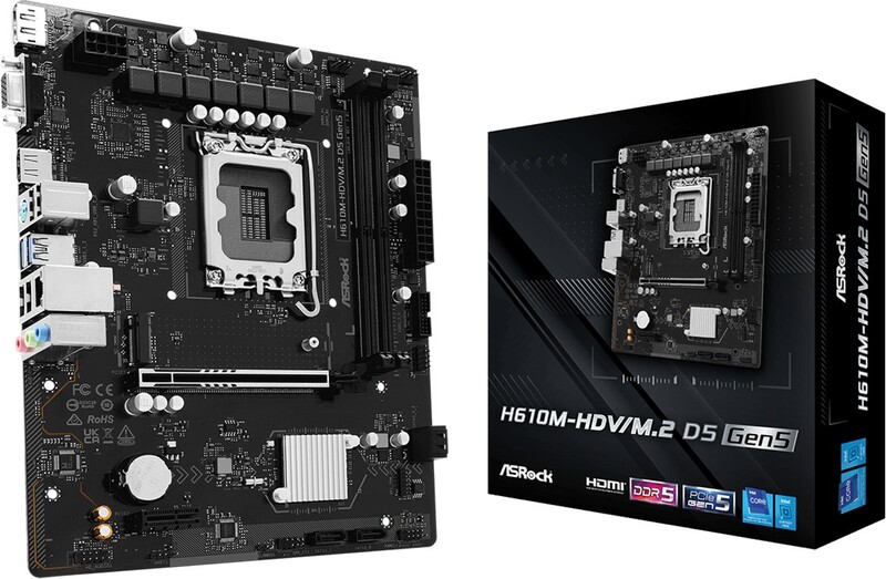 Asrock h610m hdv m 2 d5 5 orig - ASRock H610M-HDV/M.2+ D5 Motherboard