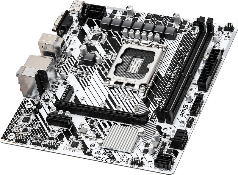 Asrock h610m hvs m 2 d5 gen5 3 orig - ASRock H610M-HDV/M.2+ D5 Moederbord