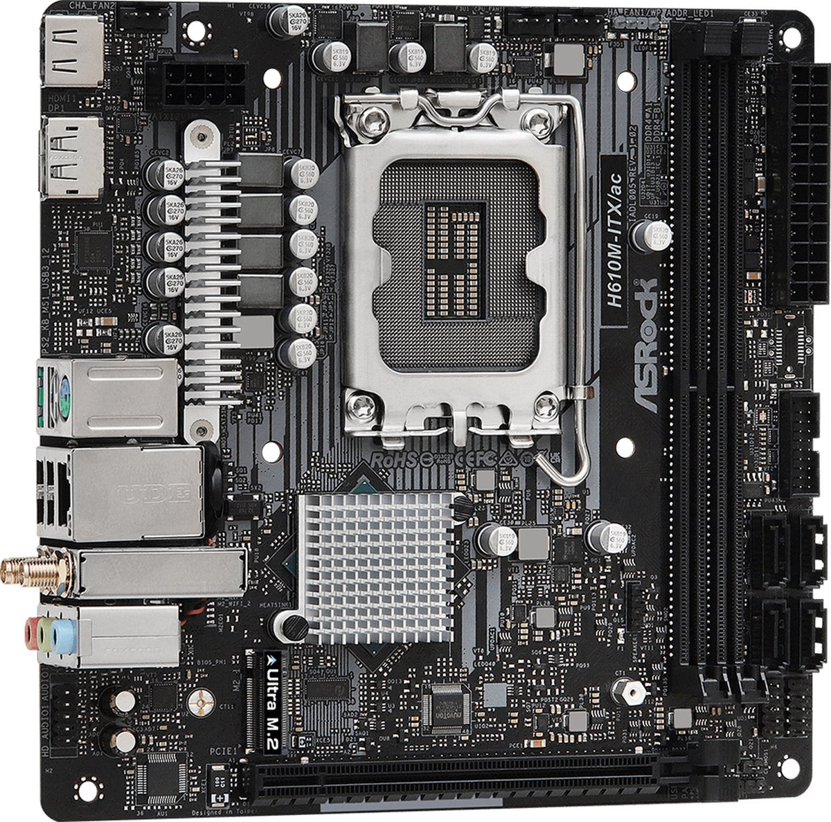 Asrock H610M-Itx/Ac - Moederbord - afbeelding 4
