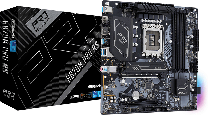 Asrock h670m pro rs 5 orig - ASRock H670M Pro RS Moederbord