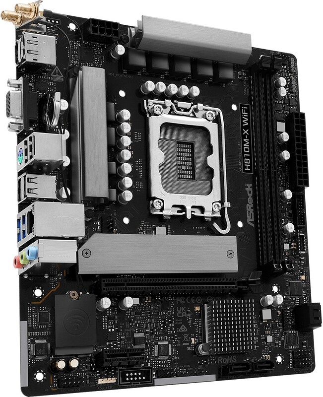 Asrock h810m x wifi intel h810 lga 2 orig - ASRock H810M-X WiFi Moederbord