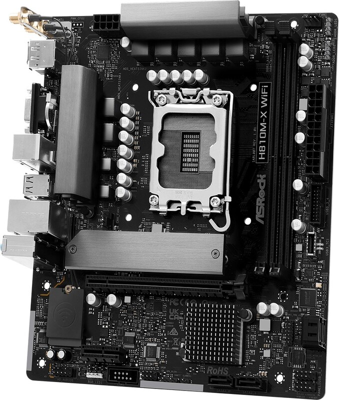 Asrock h810m x wifi intel h810 lga 3 orig - ASRock H810M-X WiFi Moederbord