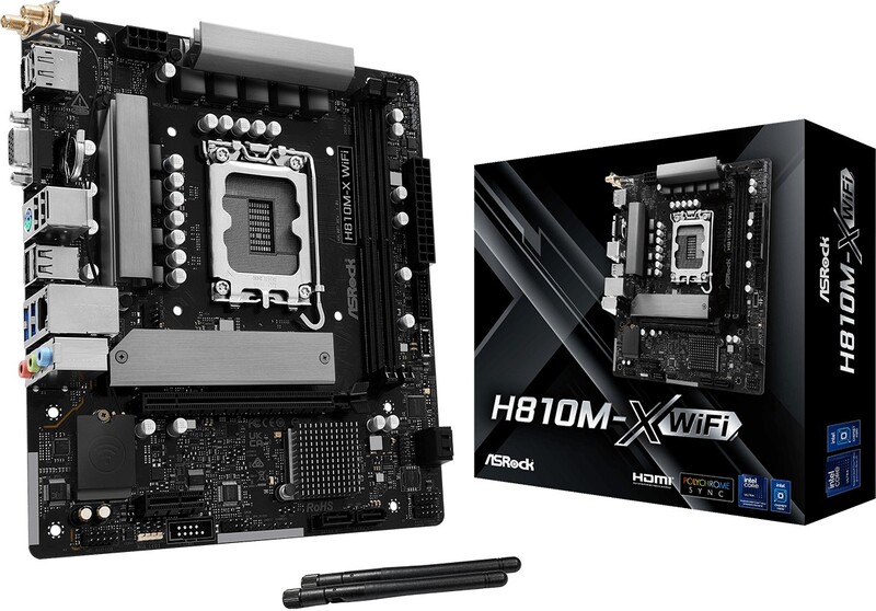 Asrock h810m x wifi intel h810 lga 5 orig - ASRock H810M-X WiFi Moederbord