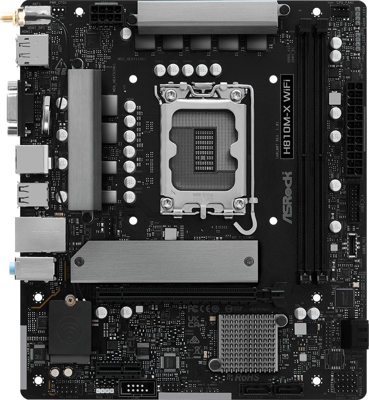 Asrock Asrock H810M-X Wifi Intel H810 Lga 1851 (Socket V1) Micro Atx