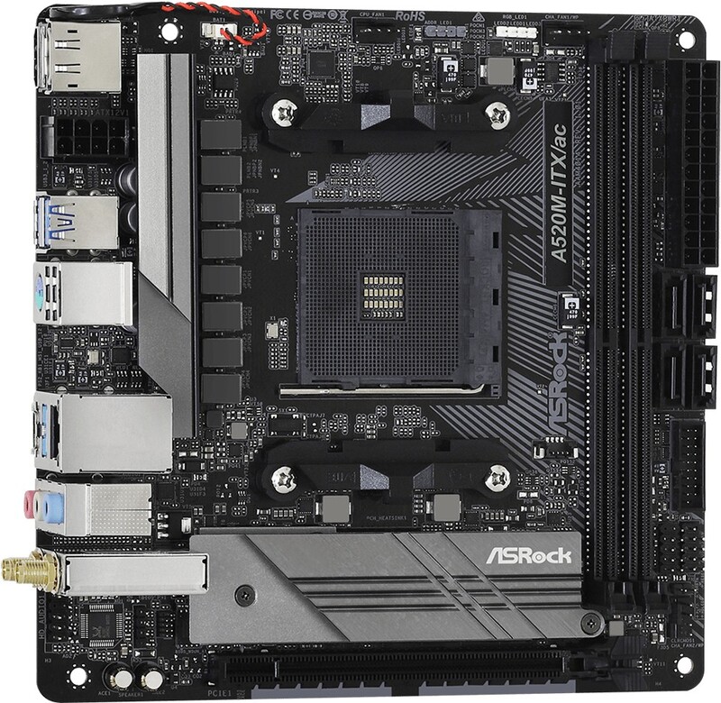 Asrock moederbord a520m itx ac voor a 2 orig - ASRock A520M-ITX/ac Moederbord