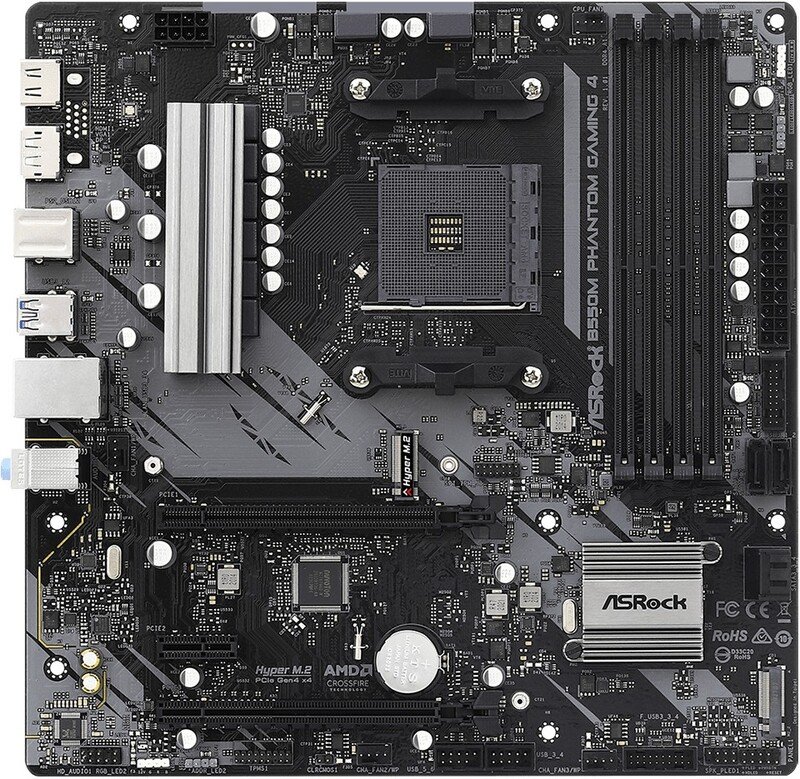 Asrock phantom serie moederbord micro - ASRock B550M Phantom Gaming 4 Moederbord