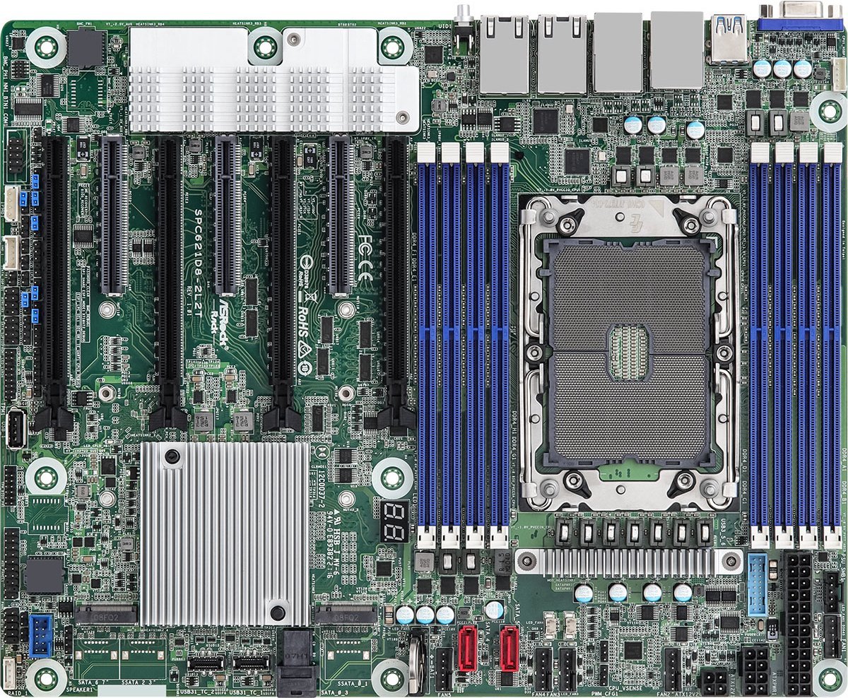 Asrock Asrock Spc621D8-2L2T Moederbord Intel C621A Lga 4189 Atx