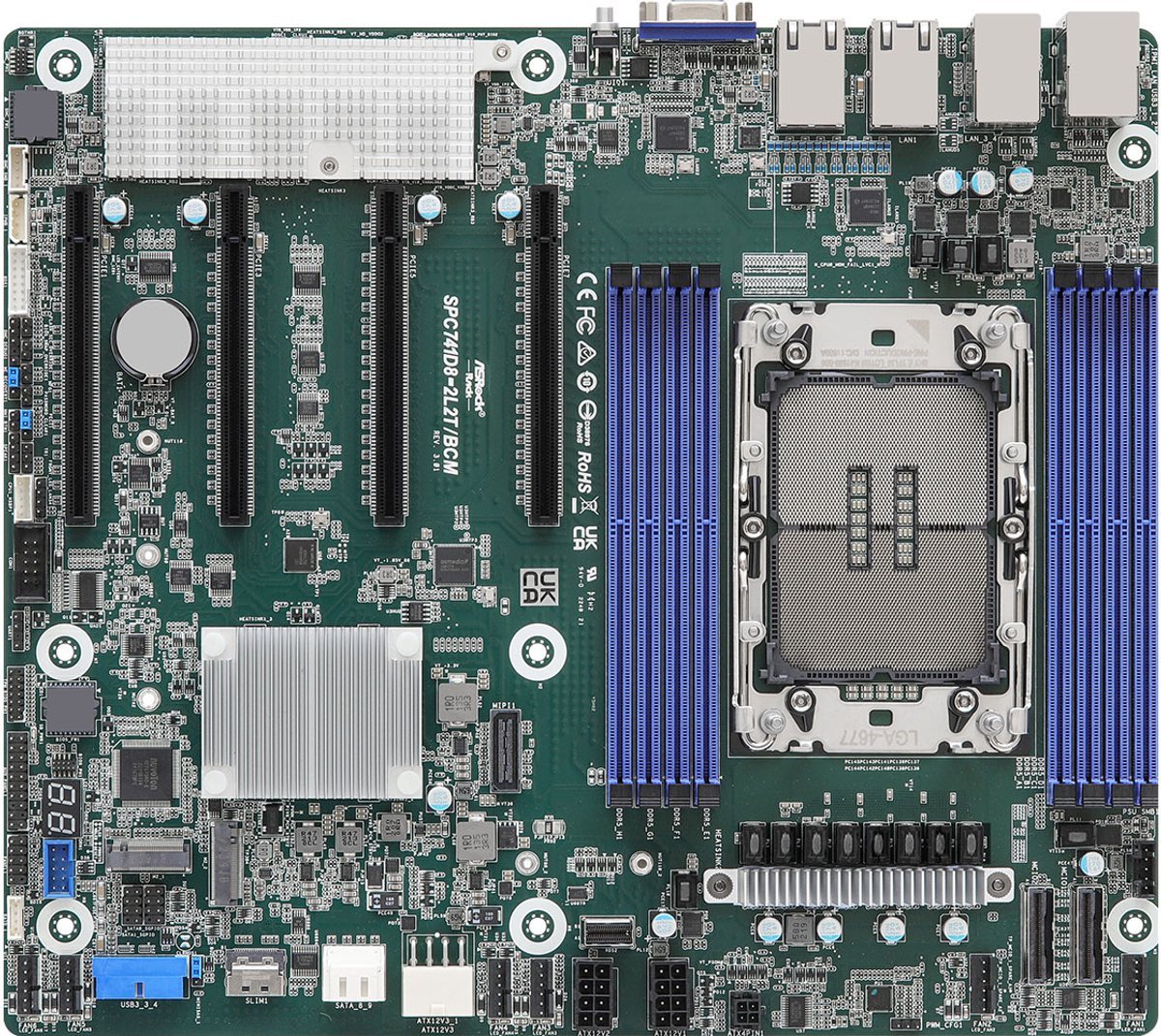 Asrock Asrock Spc741D8-2L2T/Bcm Moederbord Intel C741 Lga 4677 (Socket E)