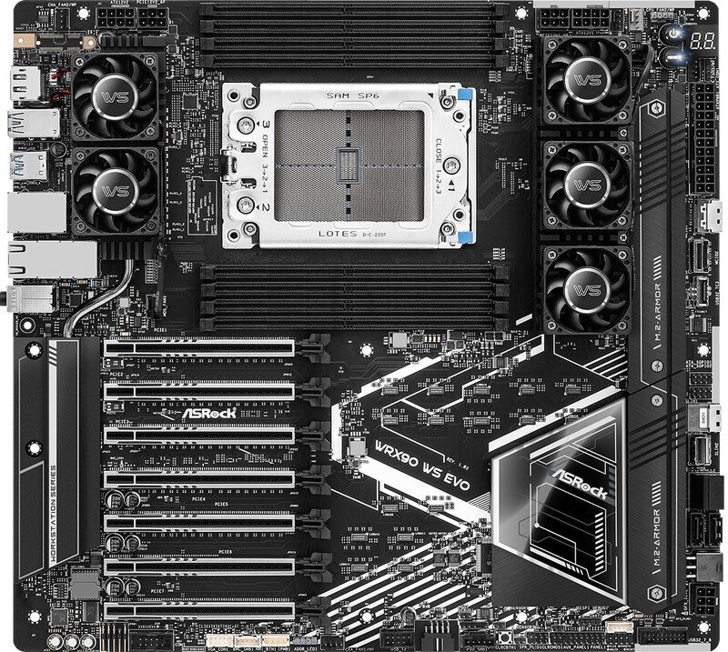 Asrock wrx90 serie moederbord zaandst - ASRock WRX90 WS EVO Moederbord