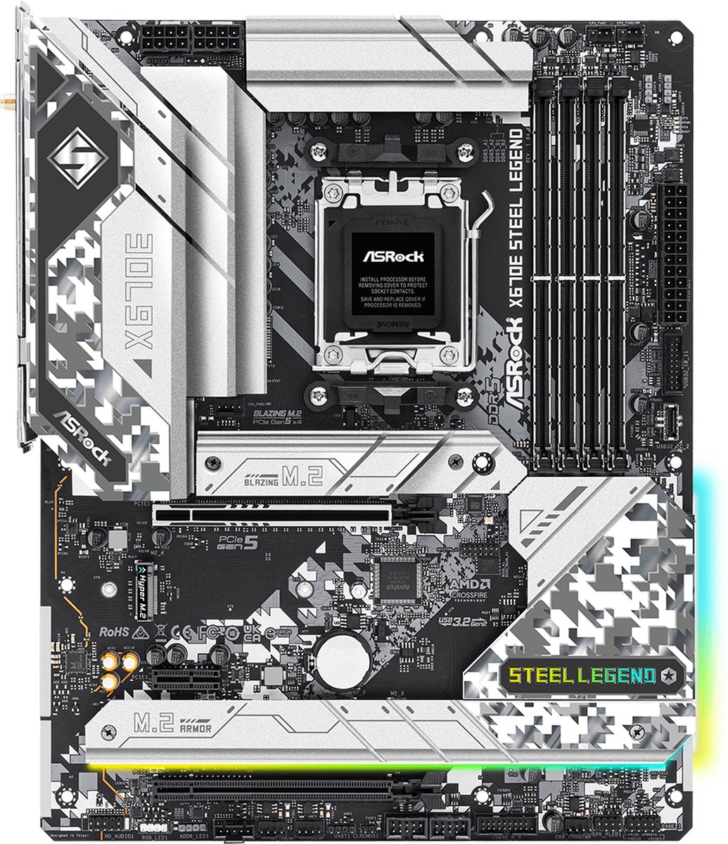 X670E Steel Legend AM5 ATX DDR5 WiFi 6E Motherboard - afbeelding 3