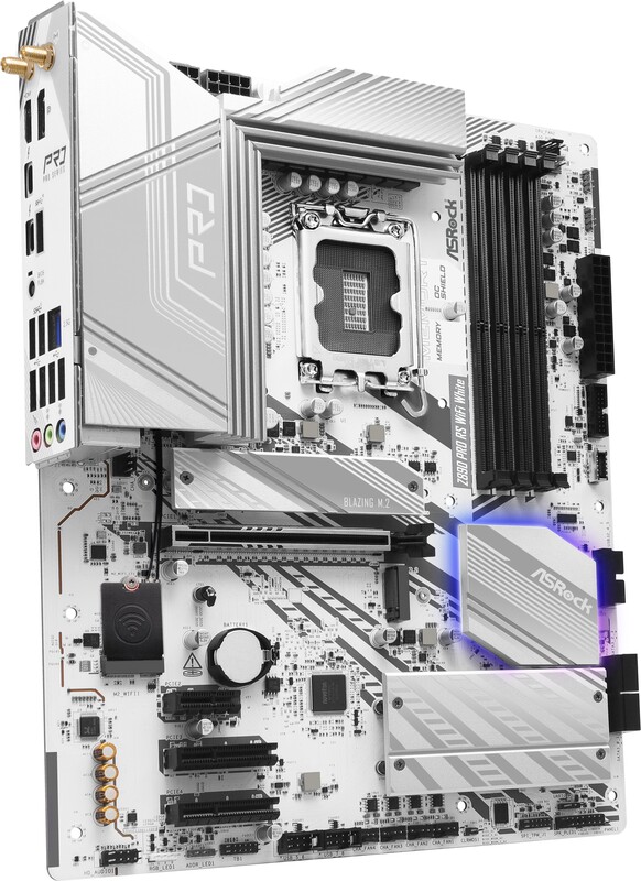 Asrock z890 pro rs wifi white 2 orig - ASRock Z890 Pro RS WiFi White Moederbord