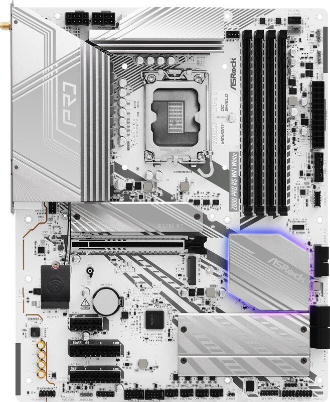 Asrock z890 pro rs wifi white - ASRock Z890 Pro RS WiFi White Moederbord