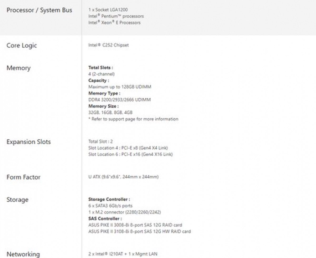 Asus P12R-M Intel C256 Lga 1200 (Socket H5) Atx moederbord - afbeelding 4