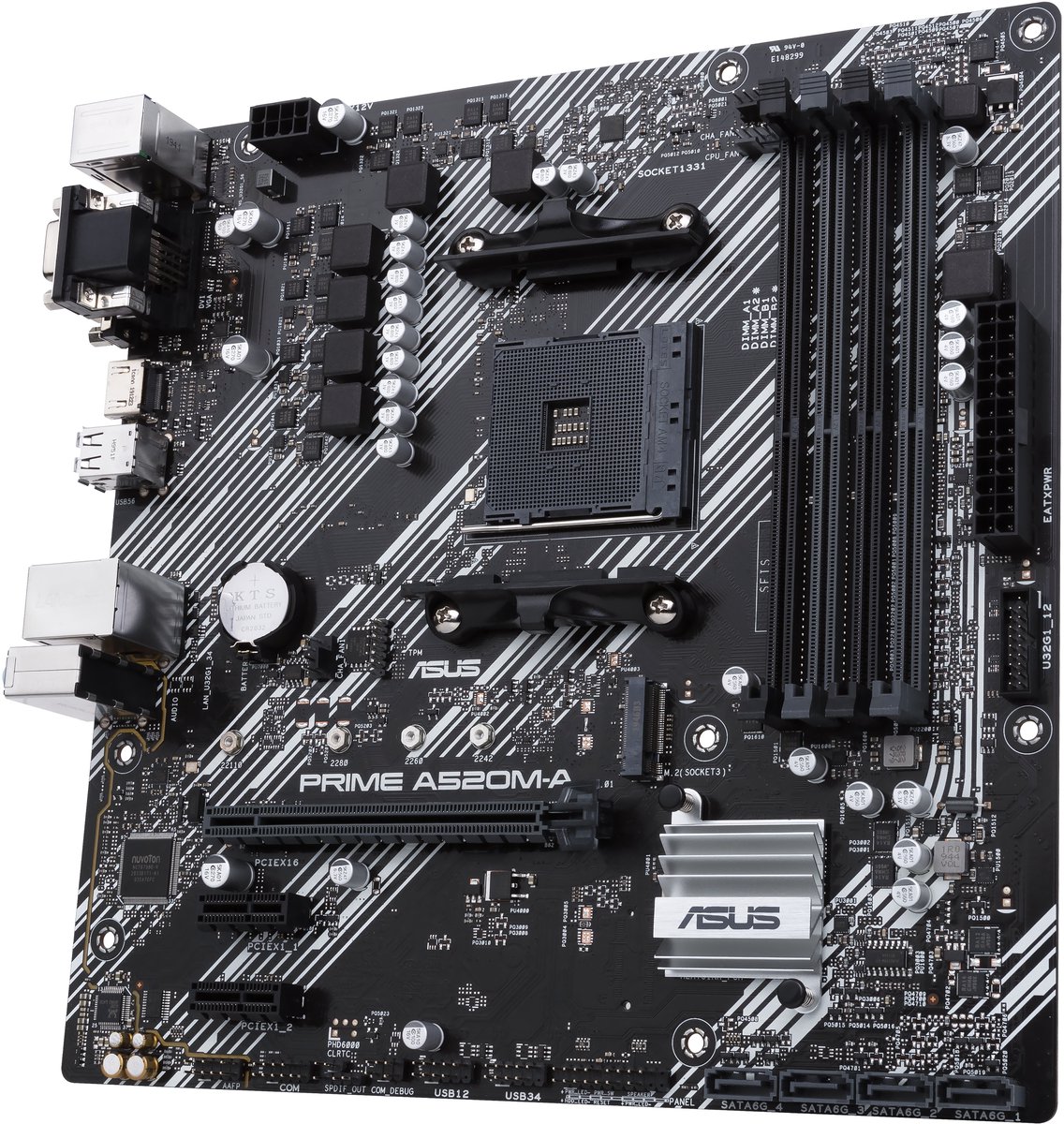 PRIME A520M-A II/CSM - , , , 4xDDR4, , 1x M.2, 1GbE Moederbord - afbeelding 3