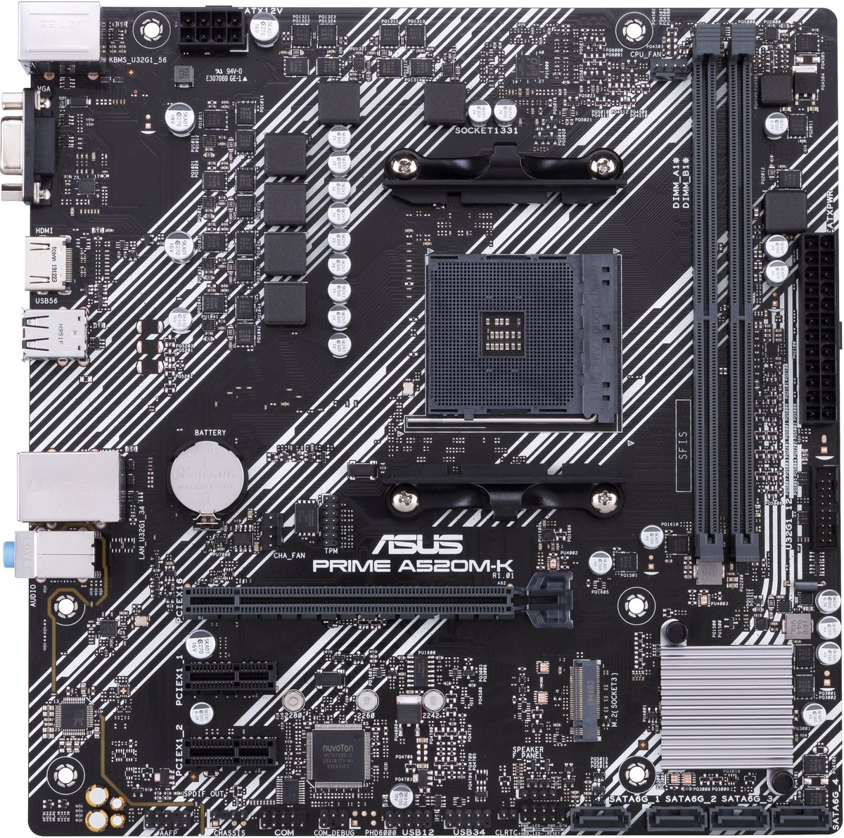 Asus Prime A520M-K - Moederbord - Socket Am4 - Micro-Atx - Amd A520 Chipset - afbeelding 2