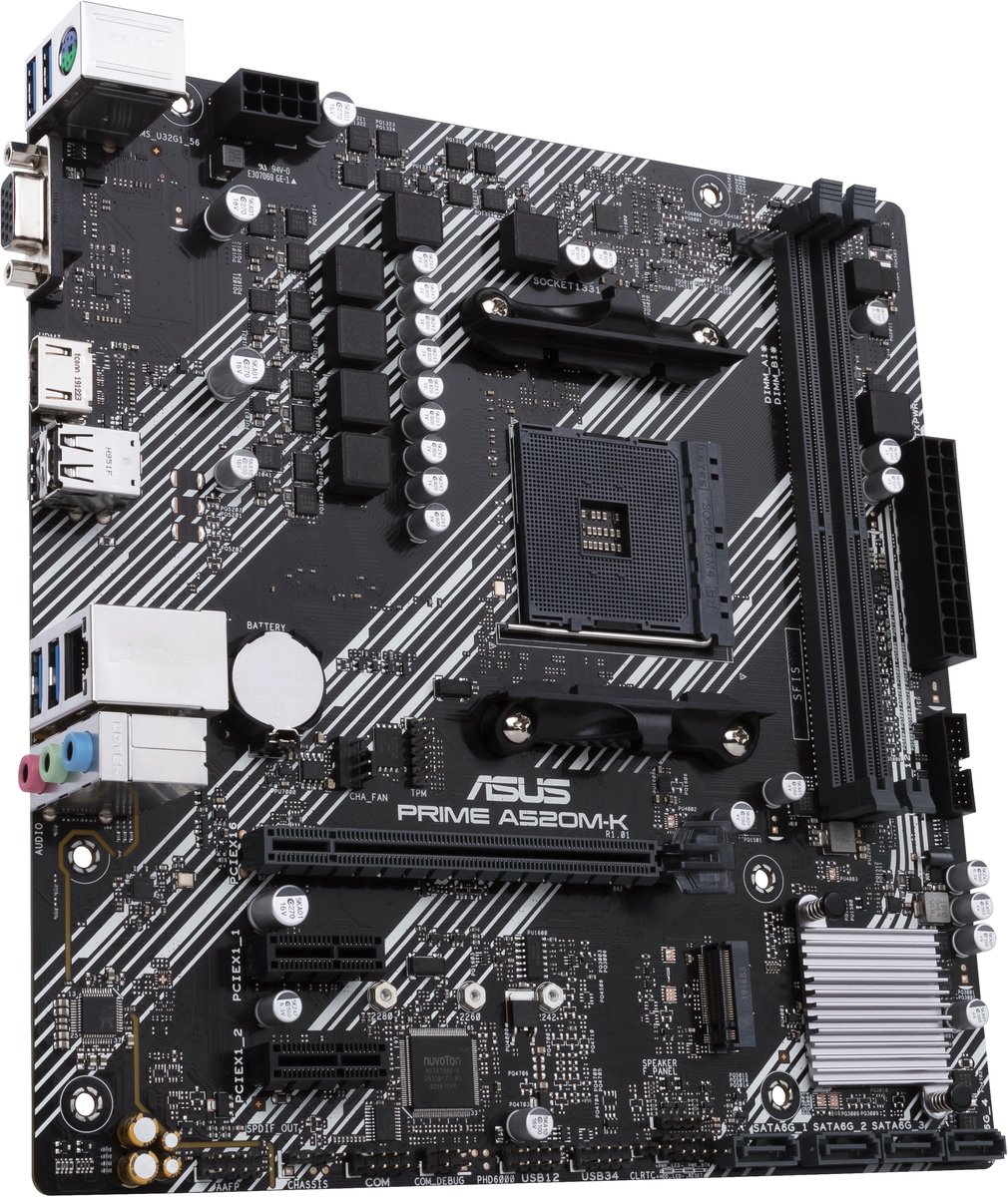 Asus Prime A520M-K - Moederbord - Socket Am4 - Micro-Atx - Amd A520 Chipset - afbeelding 6