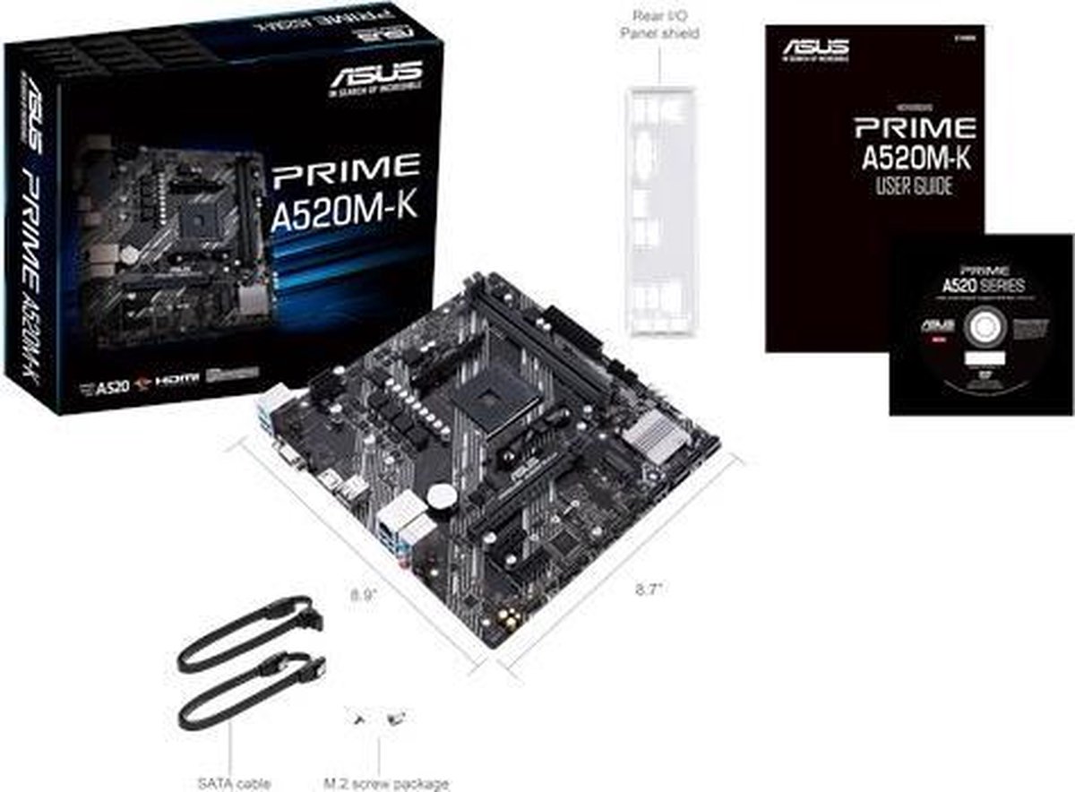 Asus Prime A520M-K - Moederbord - Socket Am4 - Micro-Atx - Amd A520 Chipset - afbeelding 7