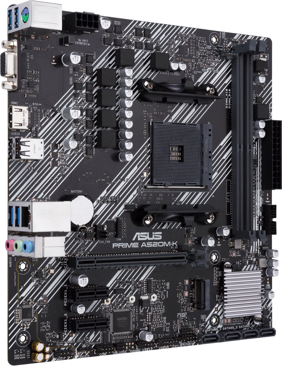 Asus Prime A520M-K - Moederbord - Socket Am4 - Micro-Atx - Amd A520 Chipset - afbeelding 8
