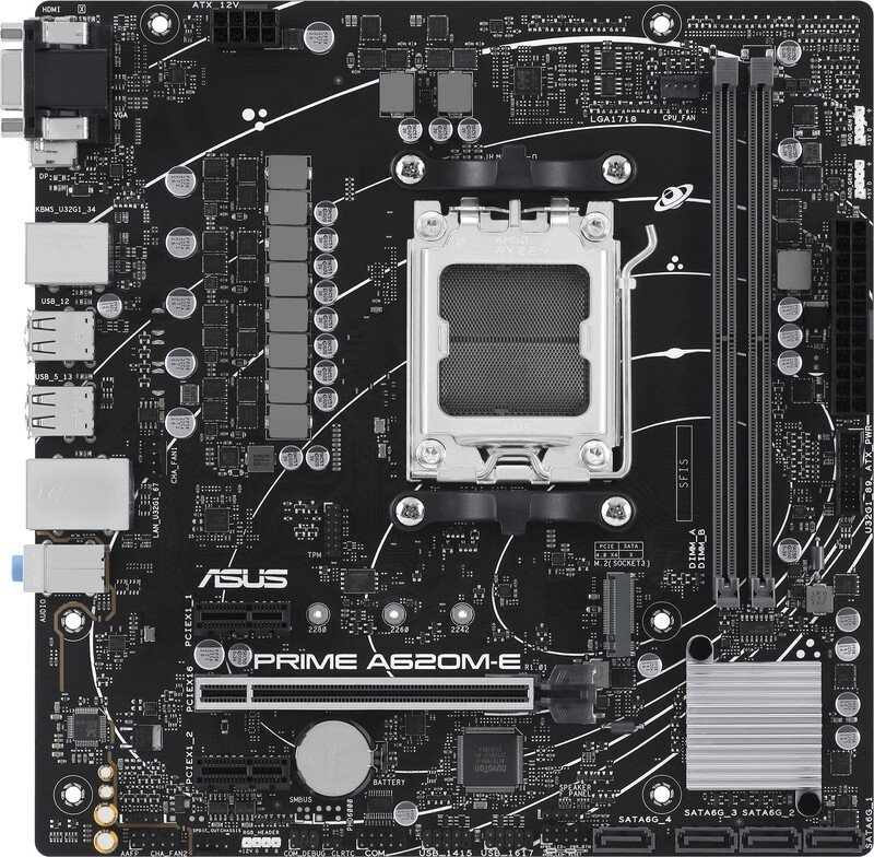 ASUS Asus Prime A620M-E-Csm Amd A620 Socket Am5 Micro Atx