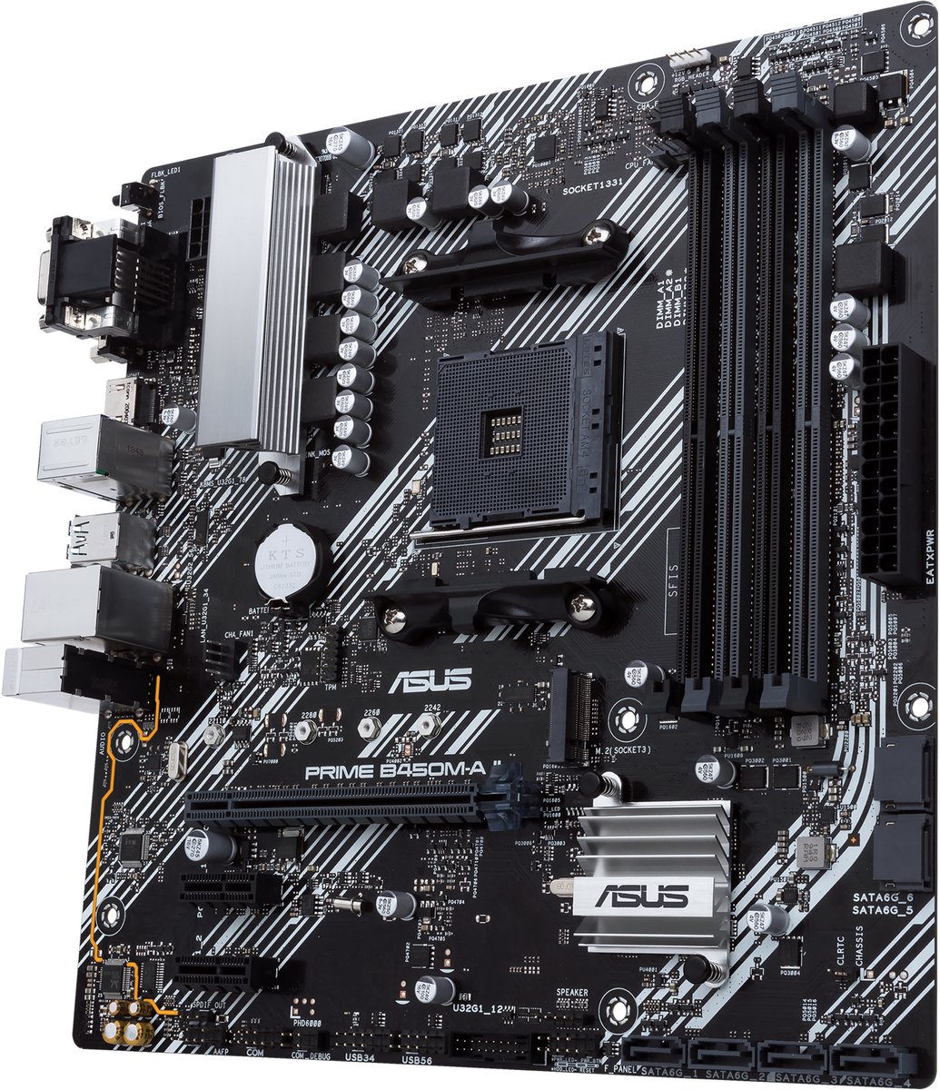Asus Prime B450M-A Ii Amd B450 Socket Am4 Micro Atx moederbord - afbeelding 2