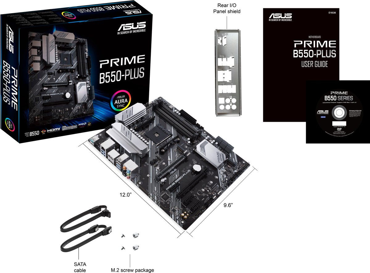 Asus Prime B550-Plus - Moederbord - Socket Am4 - Atx - Amd B550 Chipset - afbeelding 3