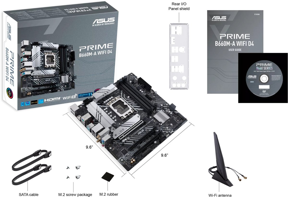 Asus Prime B660M-A Wifi D4 - Moederbord - Micro-Atx - Intel B660 - Socket 1700 - afbeelding 2