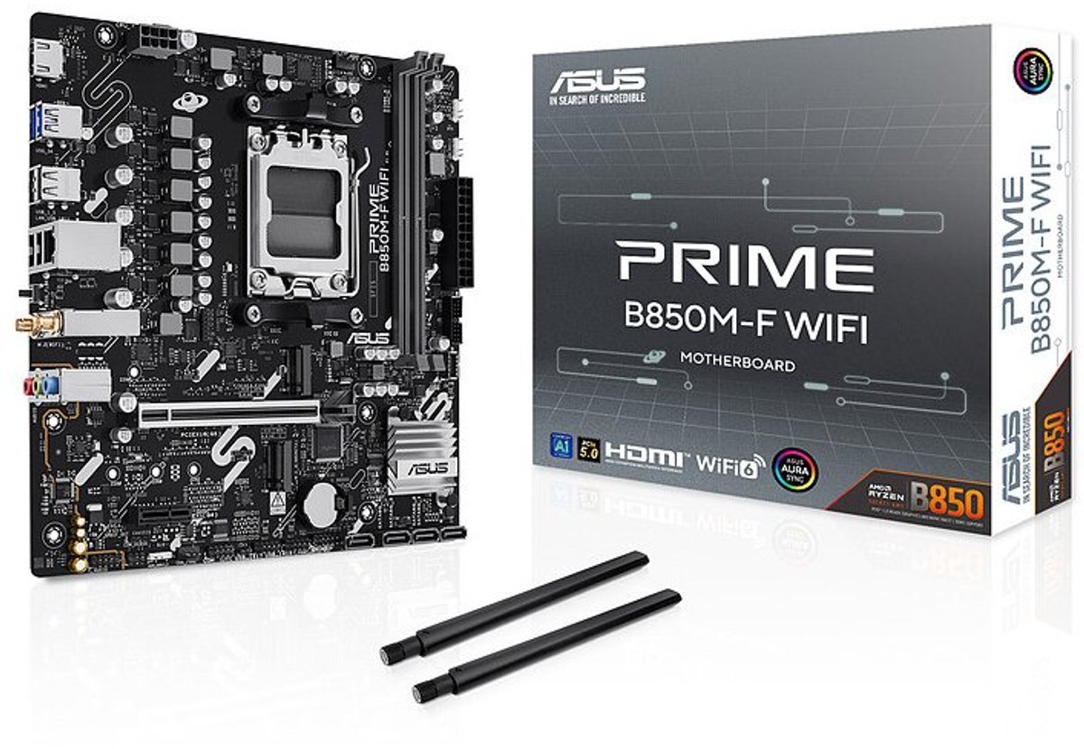 ASUS Asus Prime B850M-F Wifi - Moederbord - Socket Am5 - Micro-Atx - Amd B850 Chipset