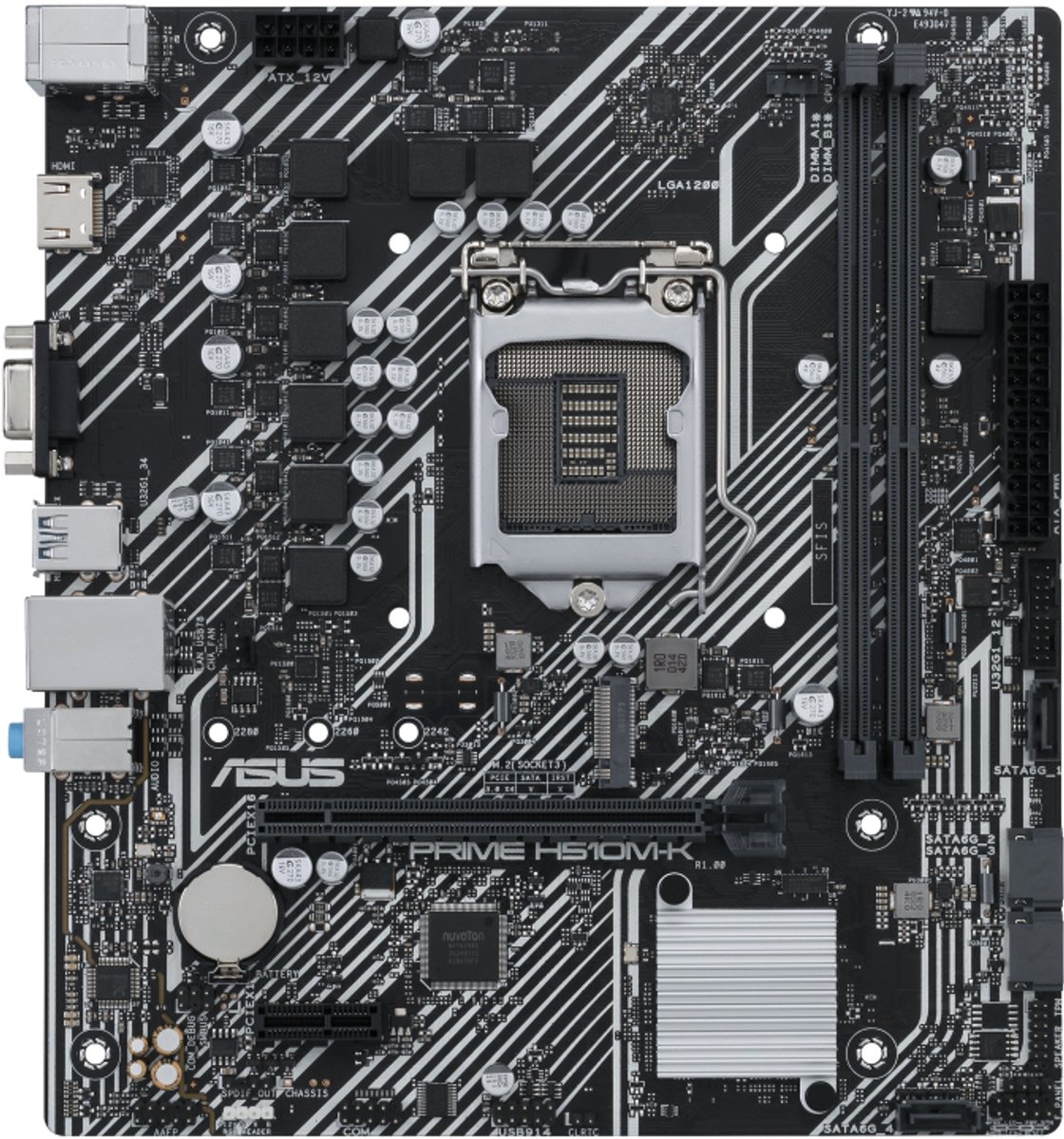Asus Prime H510M-K - Moederbord - Socket 1200 - Micro-Atx - Intel H510 Chipset - afbeelding 2