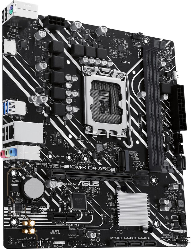 Asus prime h610m k d4 intel h610 3 orig - ASUS Prime H610M-K D4 Moederbord