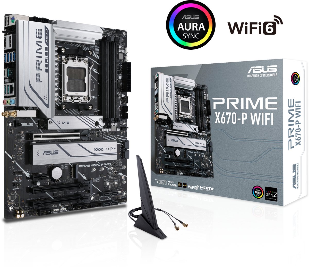 Asus prime x670 p wifi moederbord a 4 orig - ASUS PRIME X670-P WIFI Moederbord
