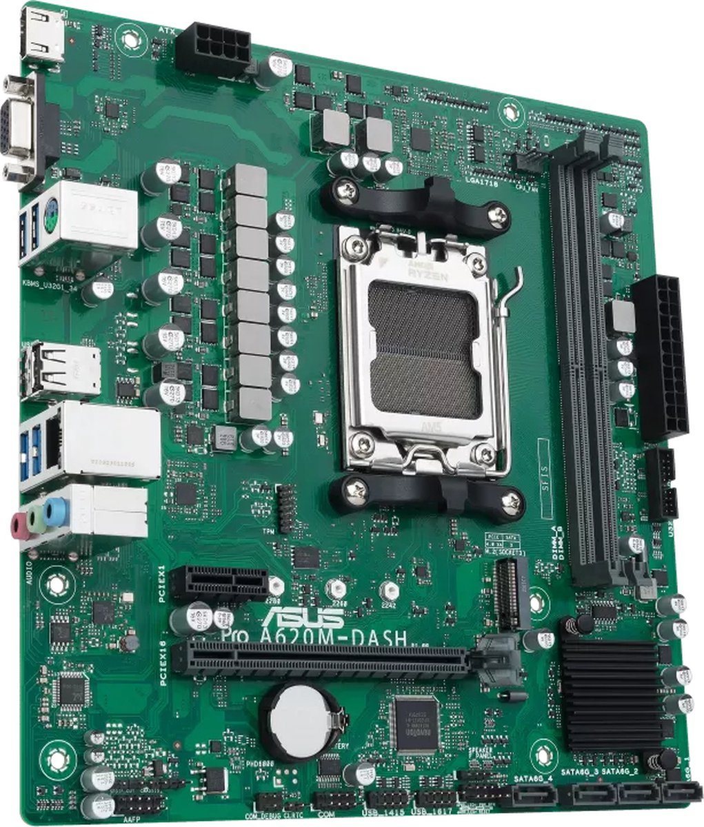 Asus Pro A620M-Dash-Csm Amd A620 Socket Am5 Micro Atx moederbord - afbeelding 3