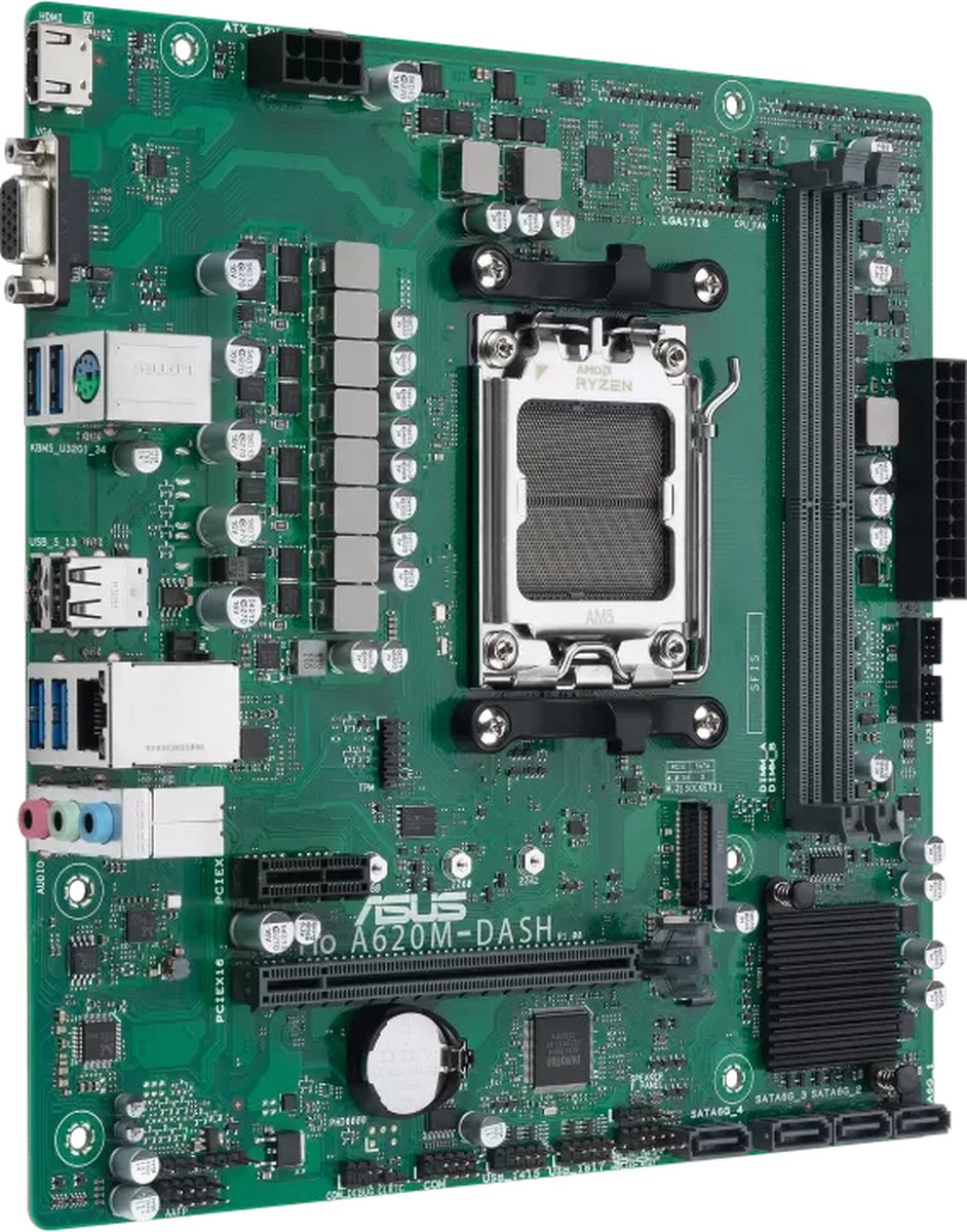 Asus Pro A620M-Dash-Csm Amd A620 Socket Am5 Micro Atx moederbord - afbeelding 6