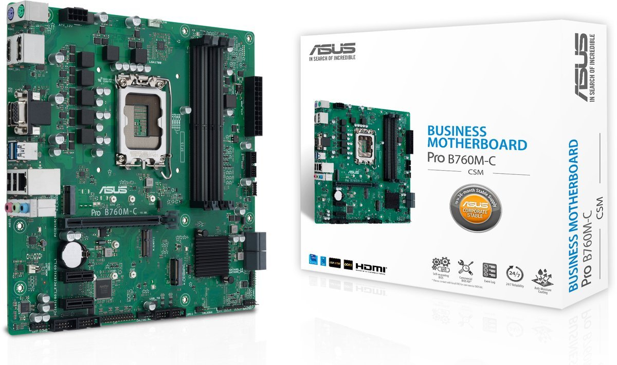 ASUS Asus Pro B760M-C-Csm Intel B760 Lga 1700 Micro Atx