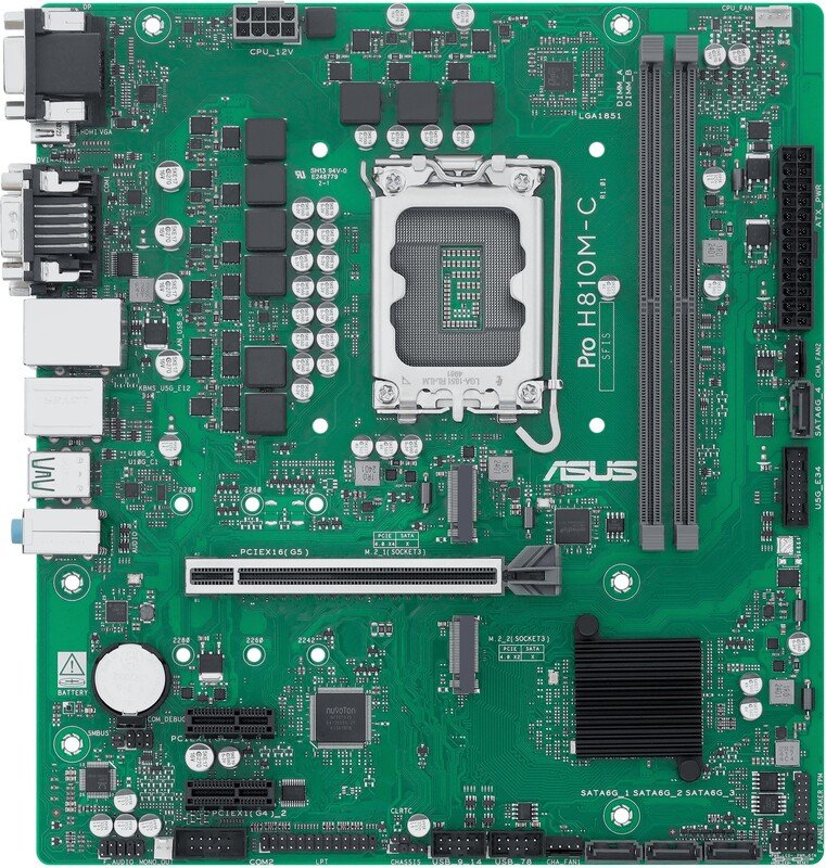 ASUS Asus Pro H810M-C-Csm Intel H810 Lga 1851 (Socket V1) Micro Atx