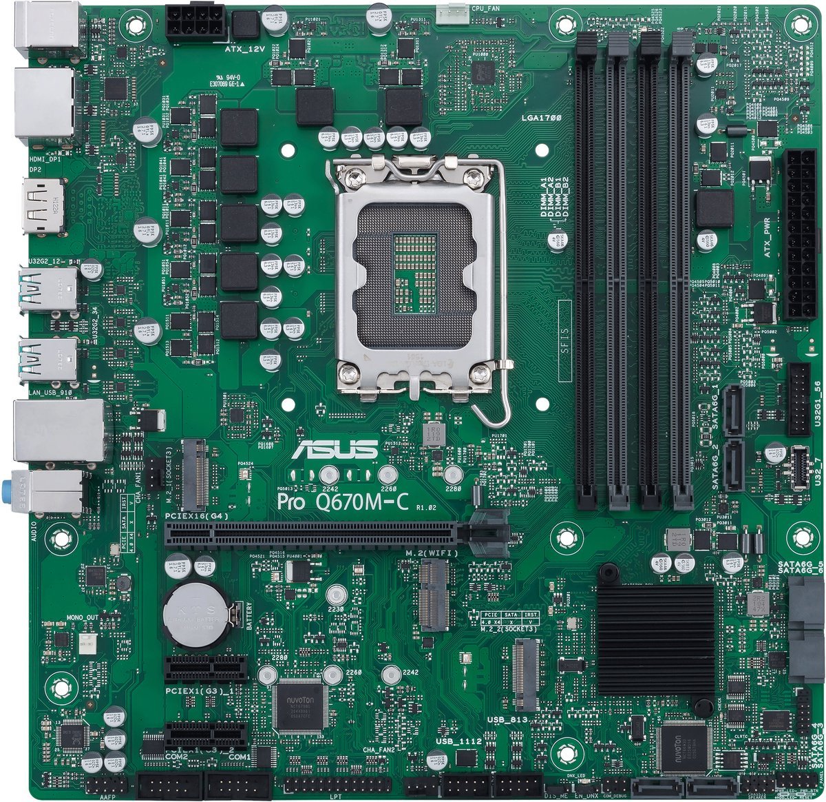 ASUS Asus Pro Q670M-C-Csm Intel Q670 Lga 1700 Micro Atx