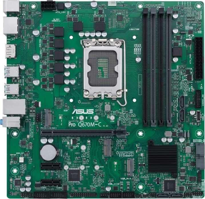 Asus pro q670m c csm intel q670 5090 - ASUS Pro Q670M-C-CSM Moederbord (zwart)