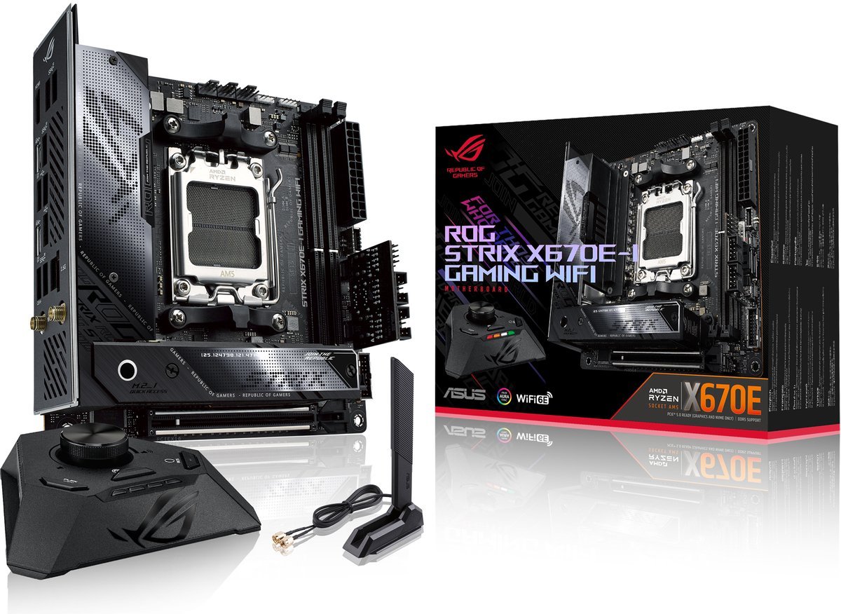 ASUS Asus Rog Strix X670E-I Gaming Wifi - Moederbord - Mini-Itx - Socket Am5 - Amd X670 - Ddr5 - Rog High Definition Audio Alc4050 - 2.5 Gbps Lan
