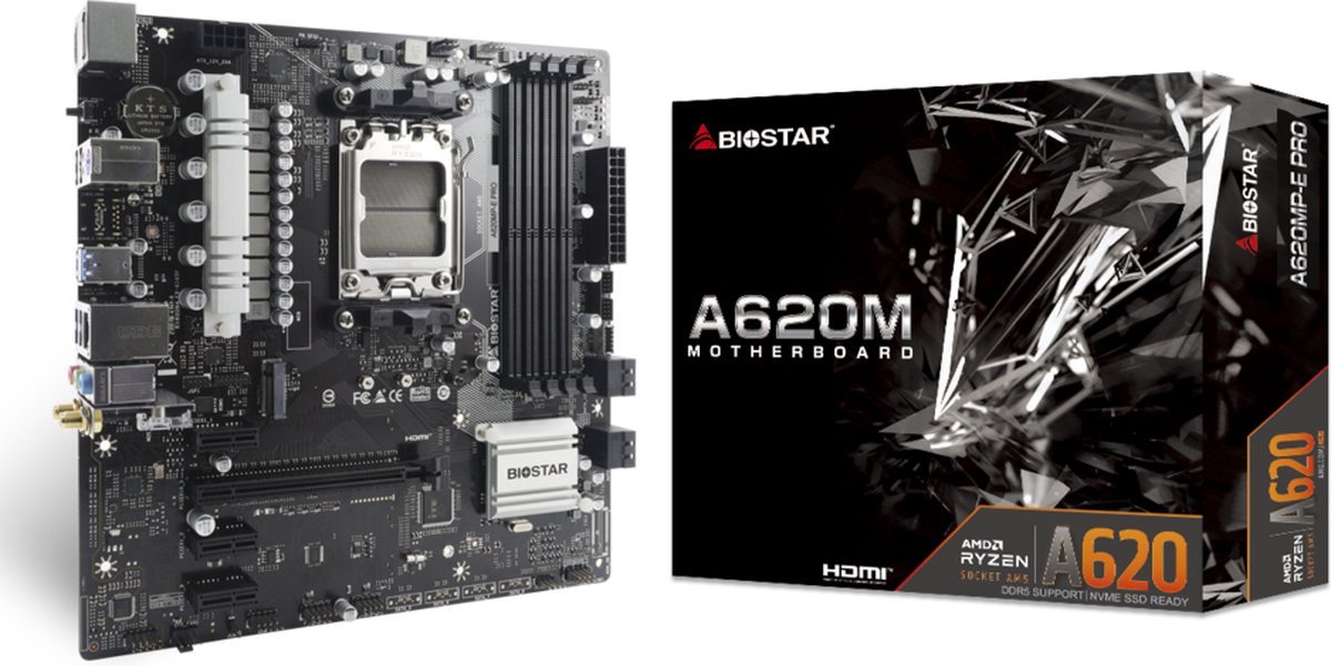 Biostar Biostar A620Mp-E Pro Moederbord Amd A620 Socket Am5 Micro Atx