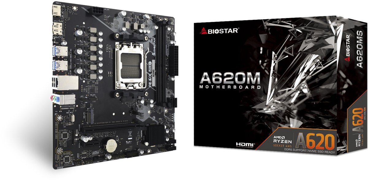 Biostar Biostar A620Ms Moederbord Amd A620 Socket Am5 Micro Atx