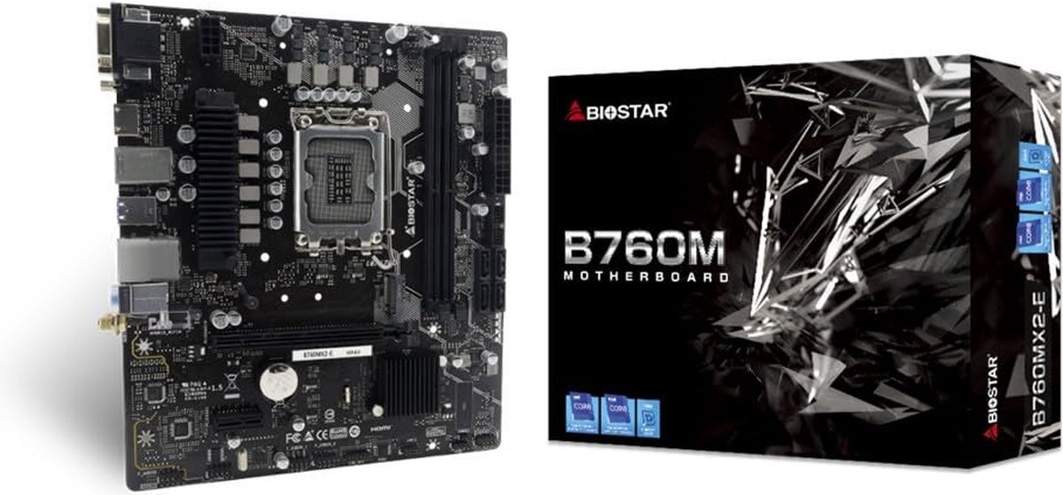 Biostar Biostar B760Mx2-E Moederbord Intel B760 Lga 1700 Micro Atx