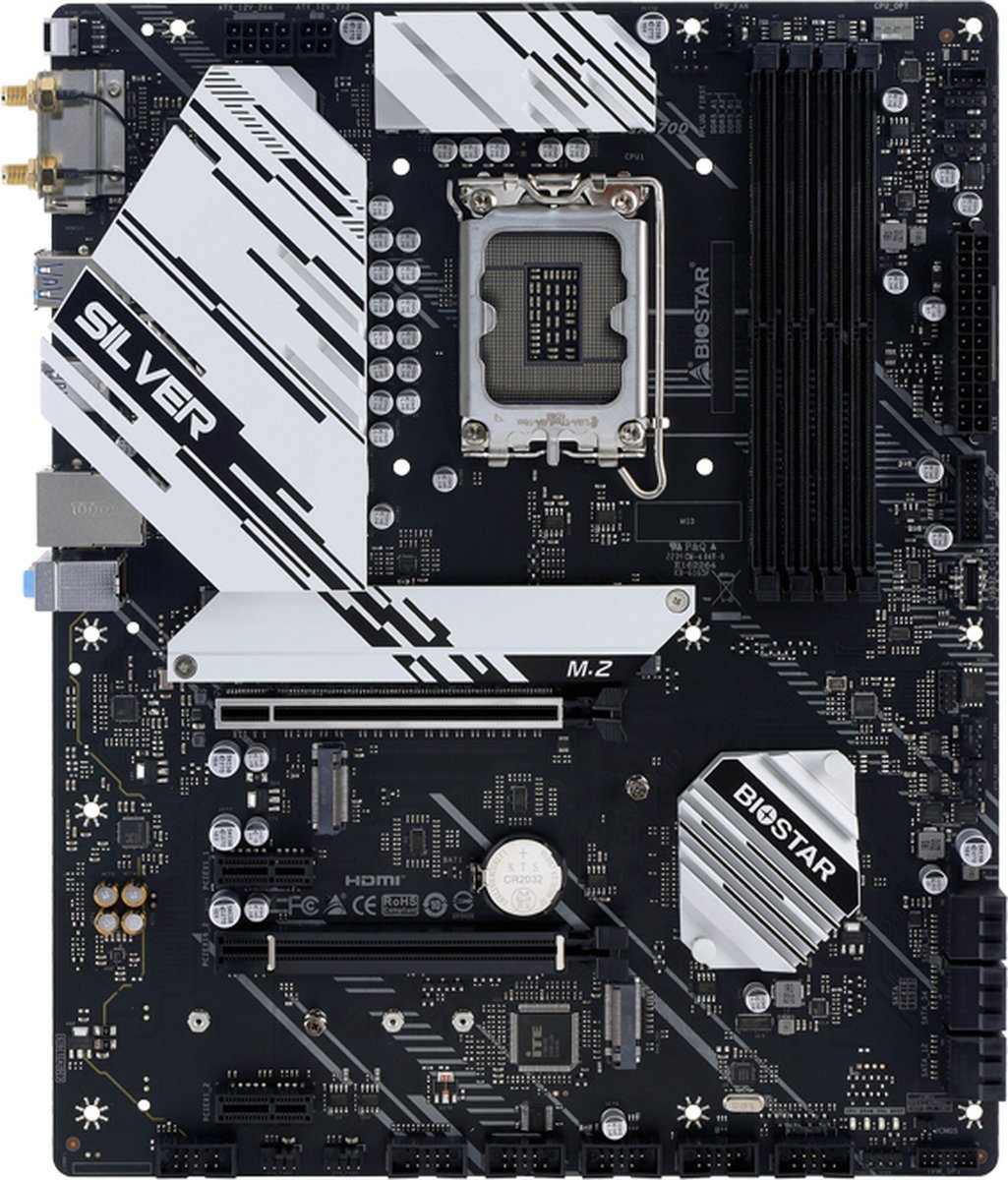 Biostar Biostar Z790A-Silver Moederbord Intel Z790 Lga 1700 Atx
