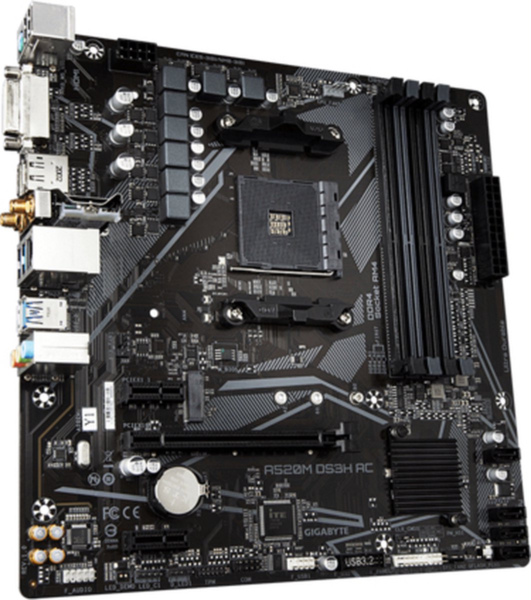Gigabyte a520m ds3h ac moederbord amd a 999860 2 orig - Gigabyte A520M DS3H AC Moederbord
