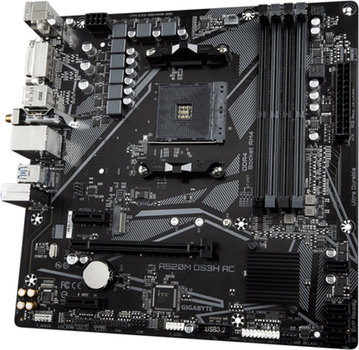 Gigabyte a520m ds3h ac moederbord amd a 999860 4 orig - Gigabyte A520M DS3H AC Moederbord