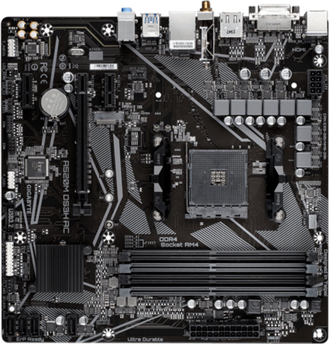 Gigabyte a520m ds3h ac moederbord amd a 999860 5 orig - Gigabyte A520M DS3H AC Moederbord