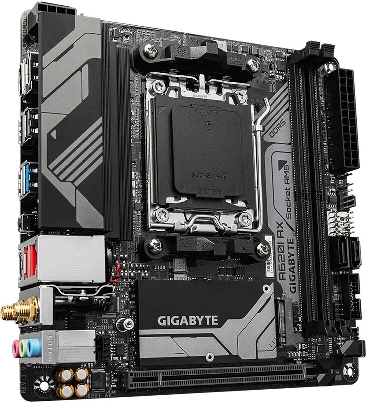 Gigabyte a620i ax rev 1 0 moederbord 2 orig - Gigabyte A620I AX Moederbord