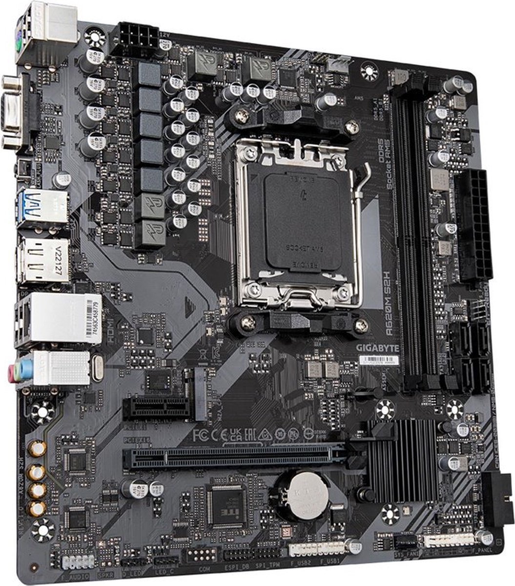 Gigabyte a620m s2h 3 orig - Gigabyte A620M S2H Moederbord